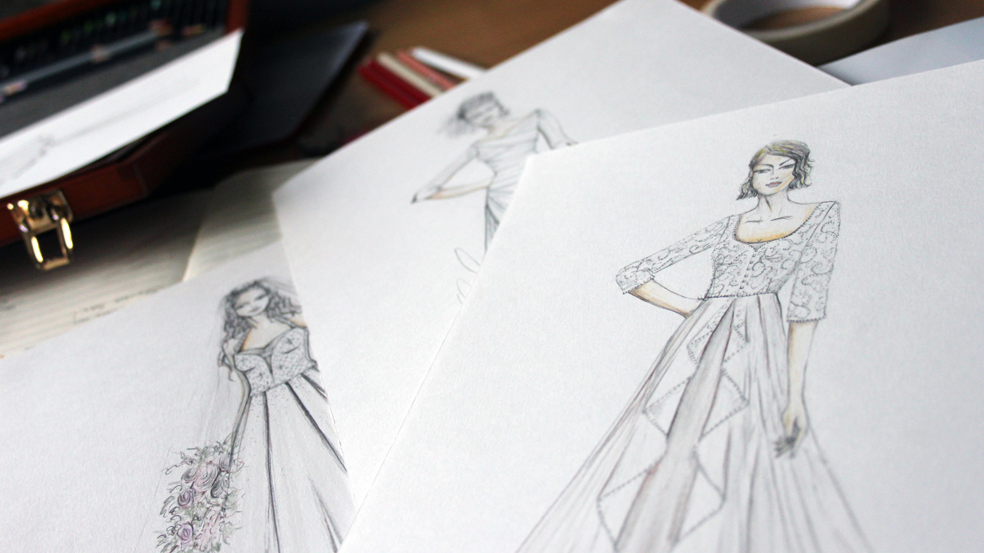Custom bridal wedding illustration
