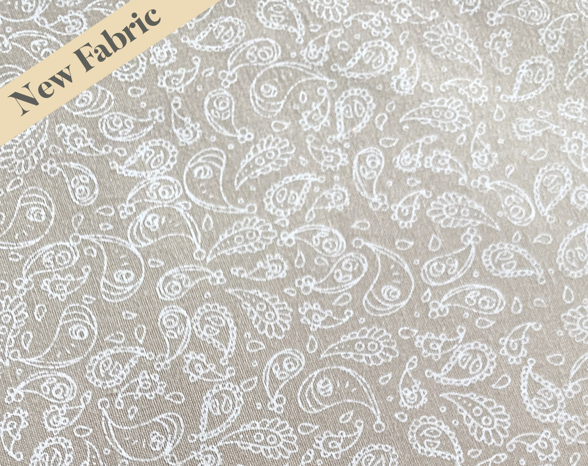 Beige Paisley Face Mask
