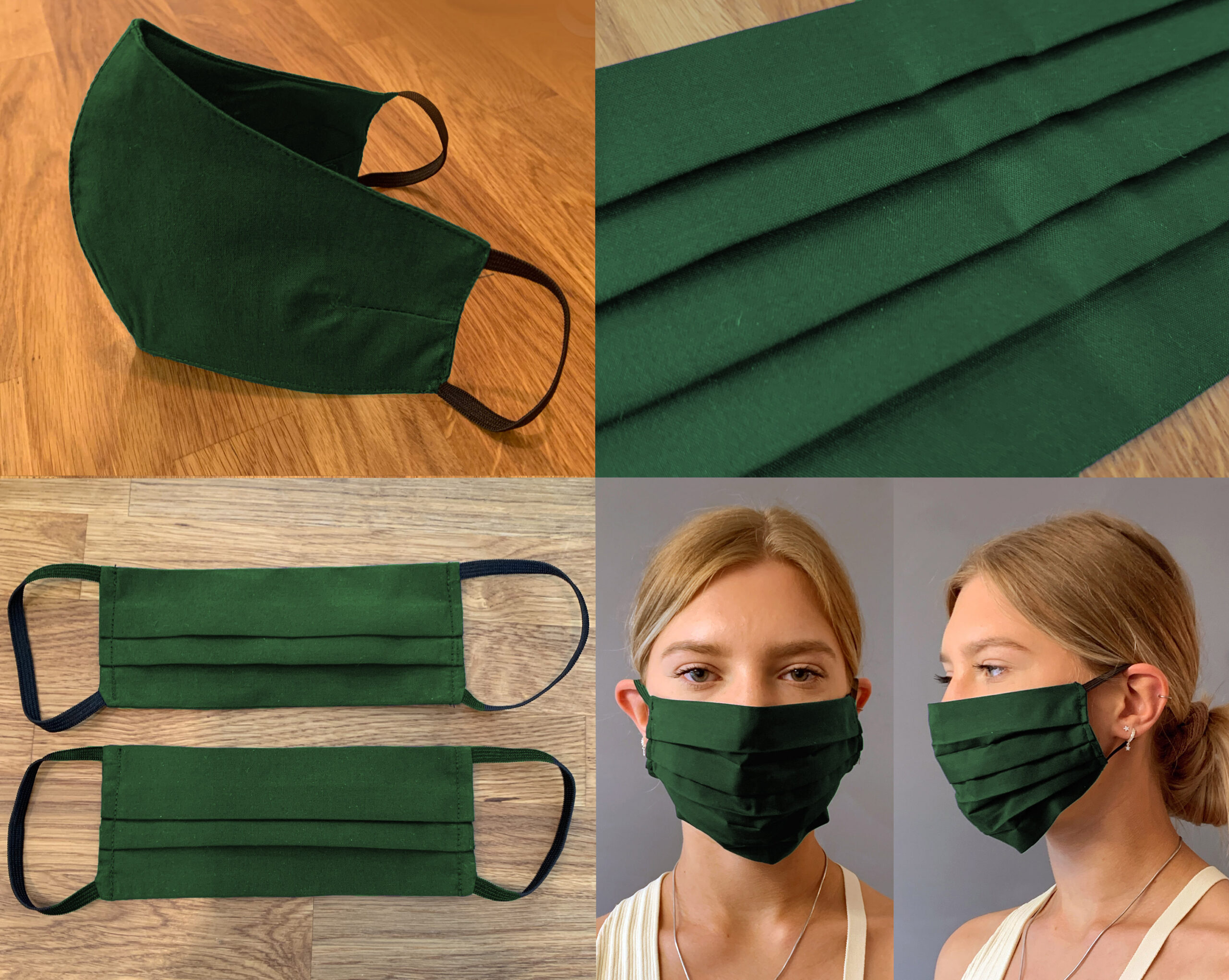 Plain Green Face Mask