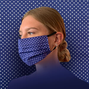 Blue Dotty Face Mask