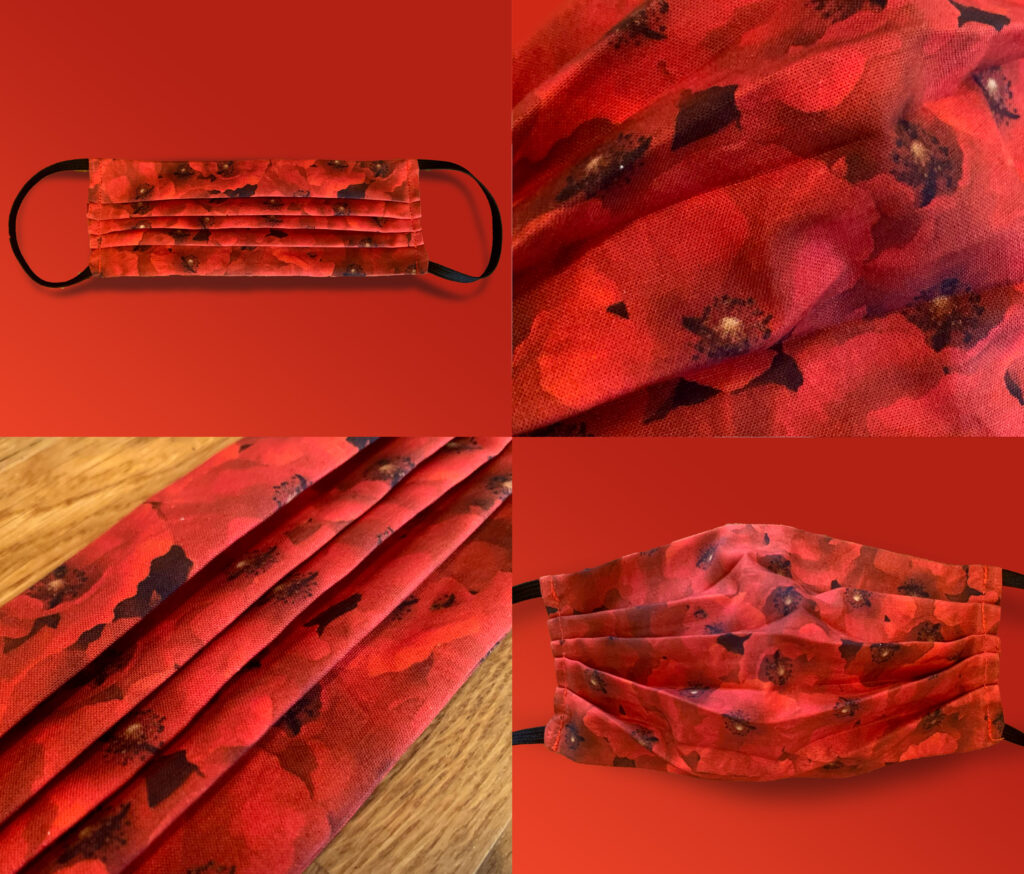 Poppy Warm Red Face Mask