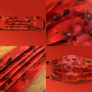 Poppy Warm Red Face Mask