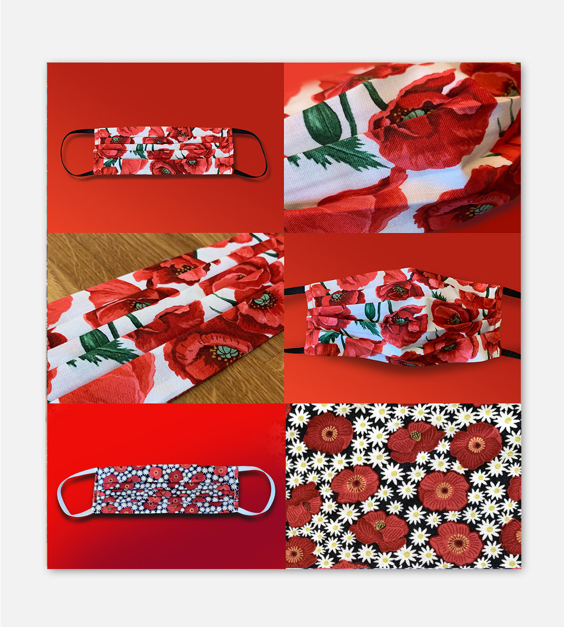 Poppy Face Masks