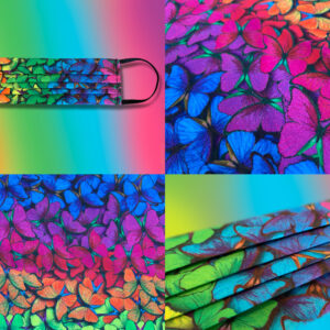 Rainbow Butterfly Face Mask