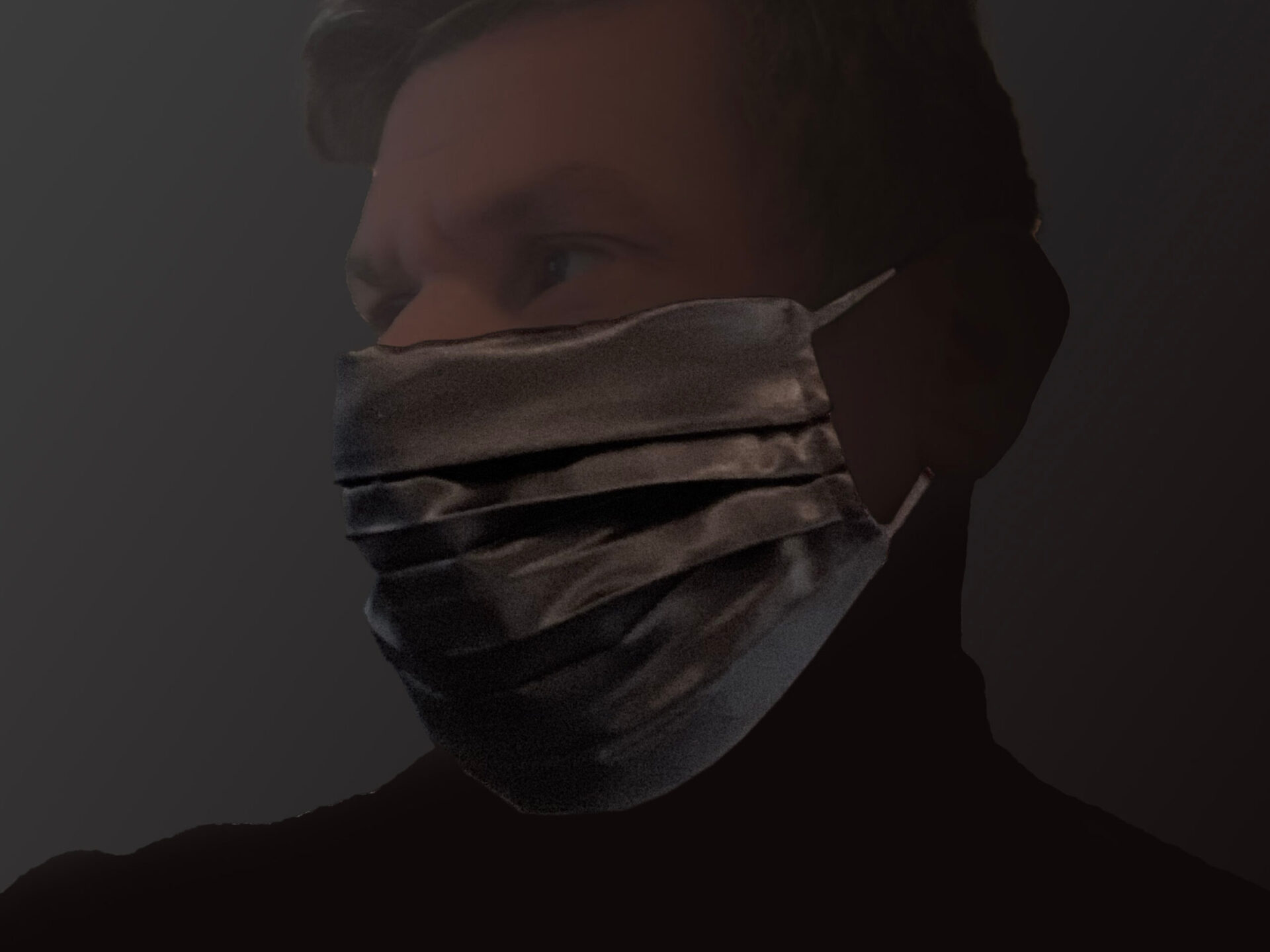 Black Silk Face Mask
