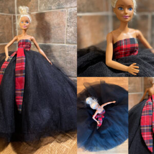 Tartan Barbie Doll Dress