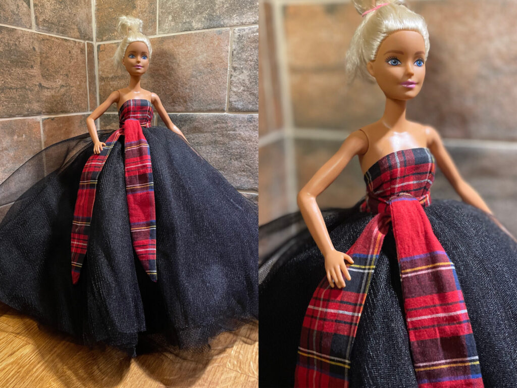 Tartan Barbie Doll Dress