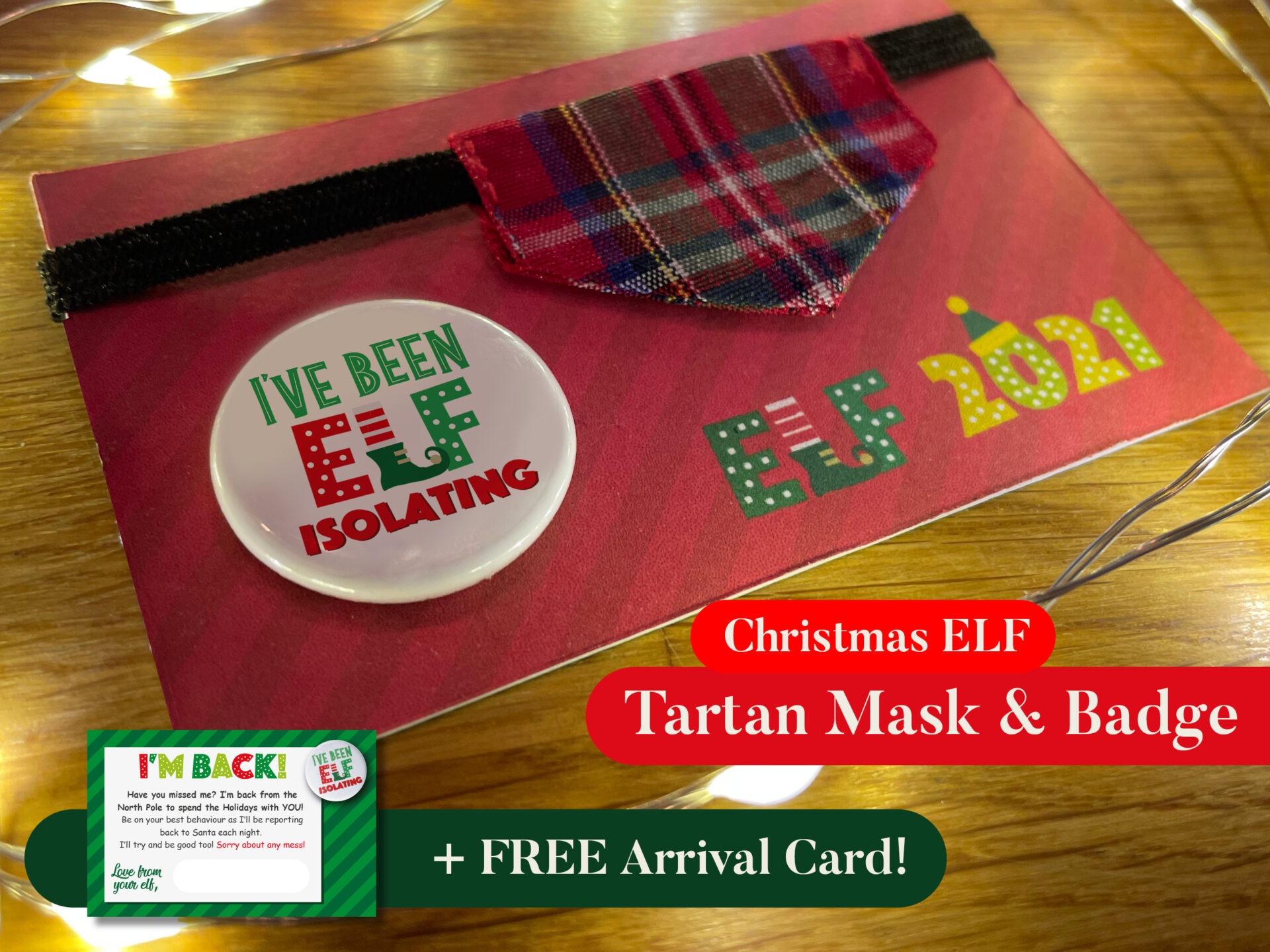 Elf Face Mask + Badge